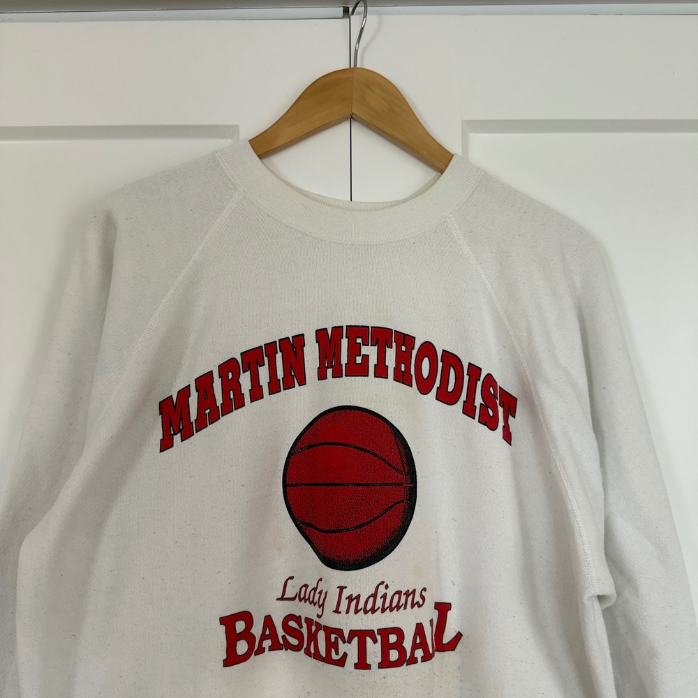 Mens Hanes Sweatshirt XL Martin Methodist Basketball We Play Harder Vintage